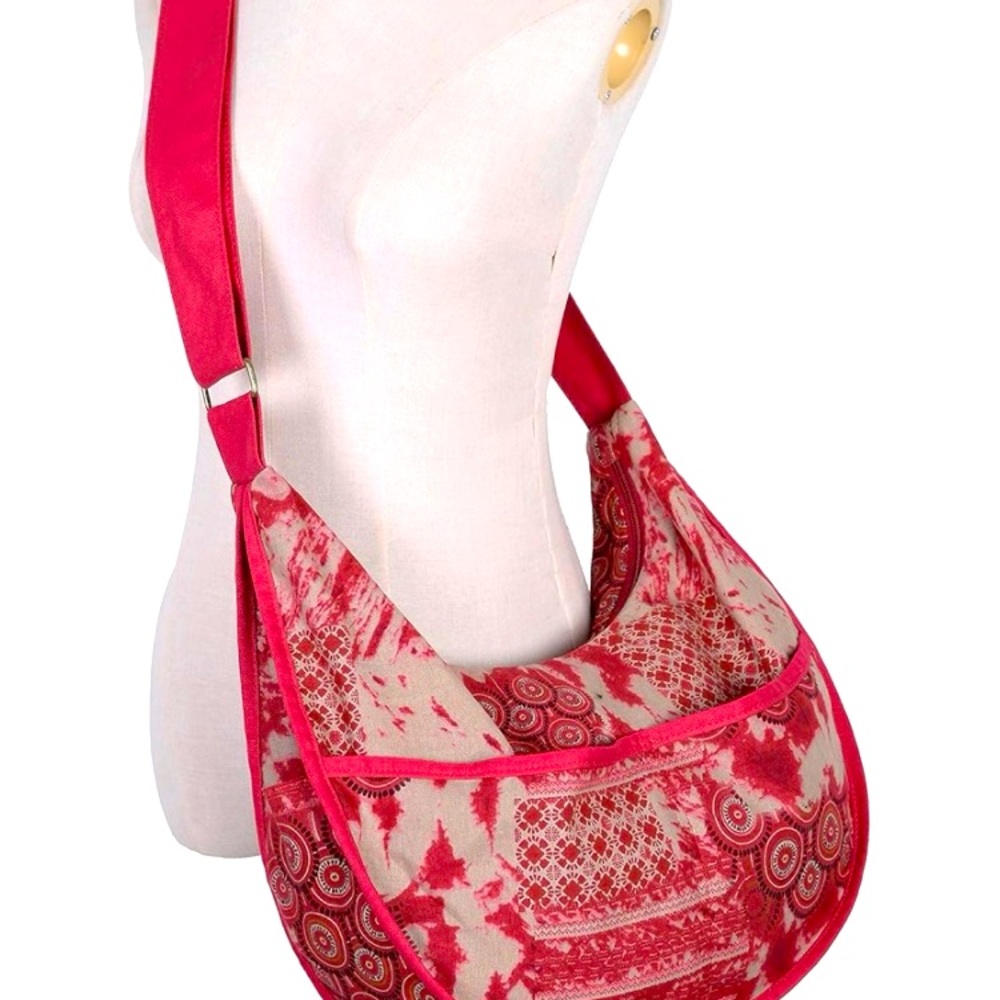 🌺Hippie-Style- Large Sling Canvas Shoulder Boho  Crossbody Bag-NWOT🌺